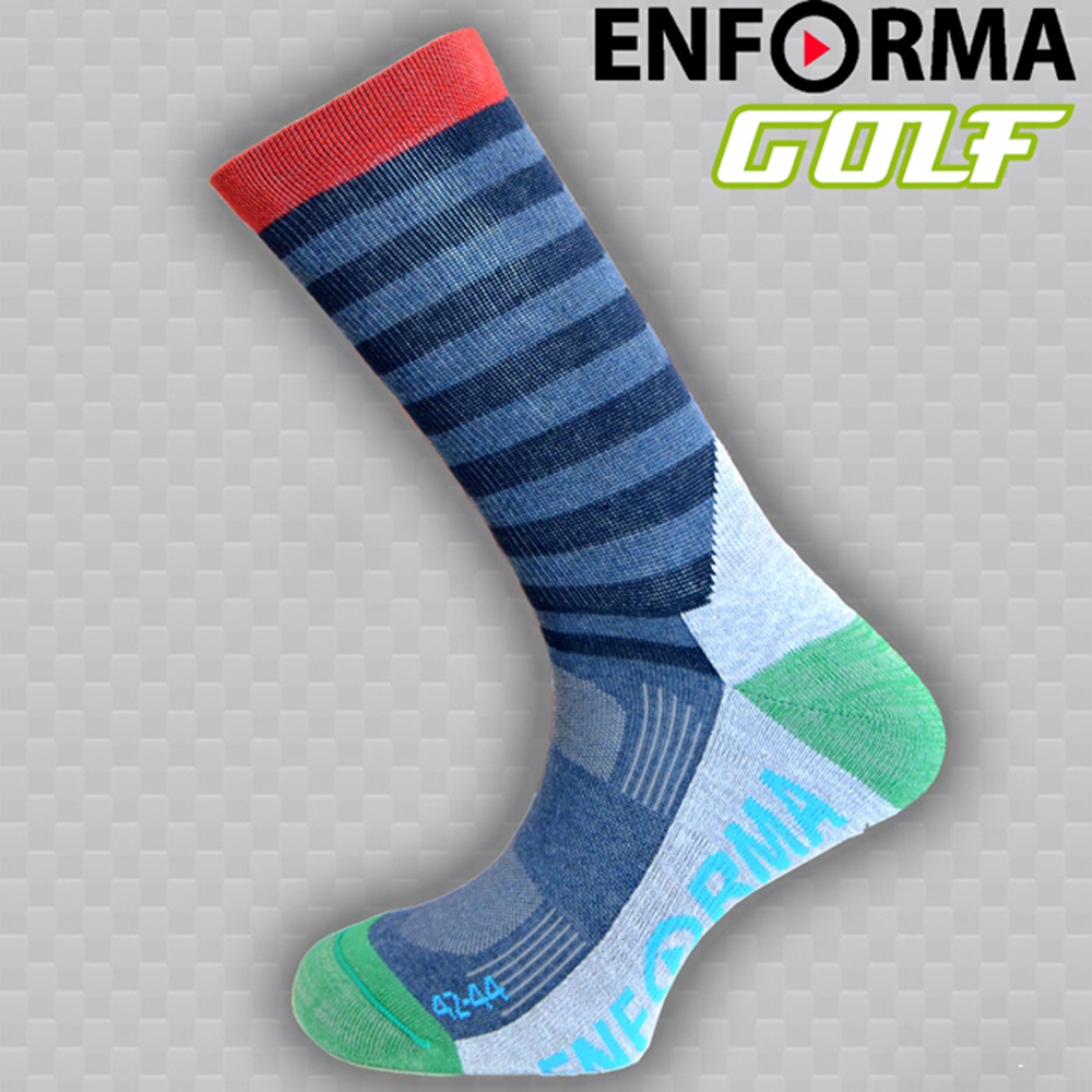 [Enforma]Golf Compression Stripes blue-petrolium L(280~290) 컴프레션 골프양말-41038C2