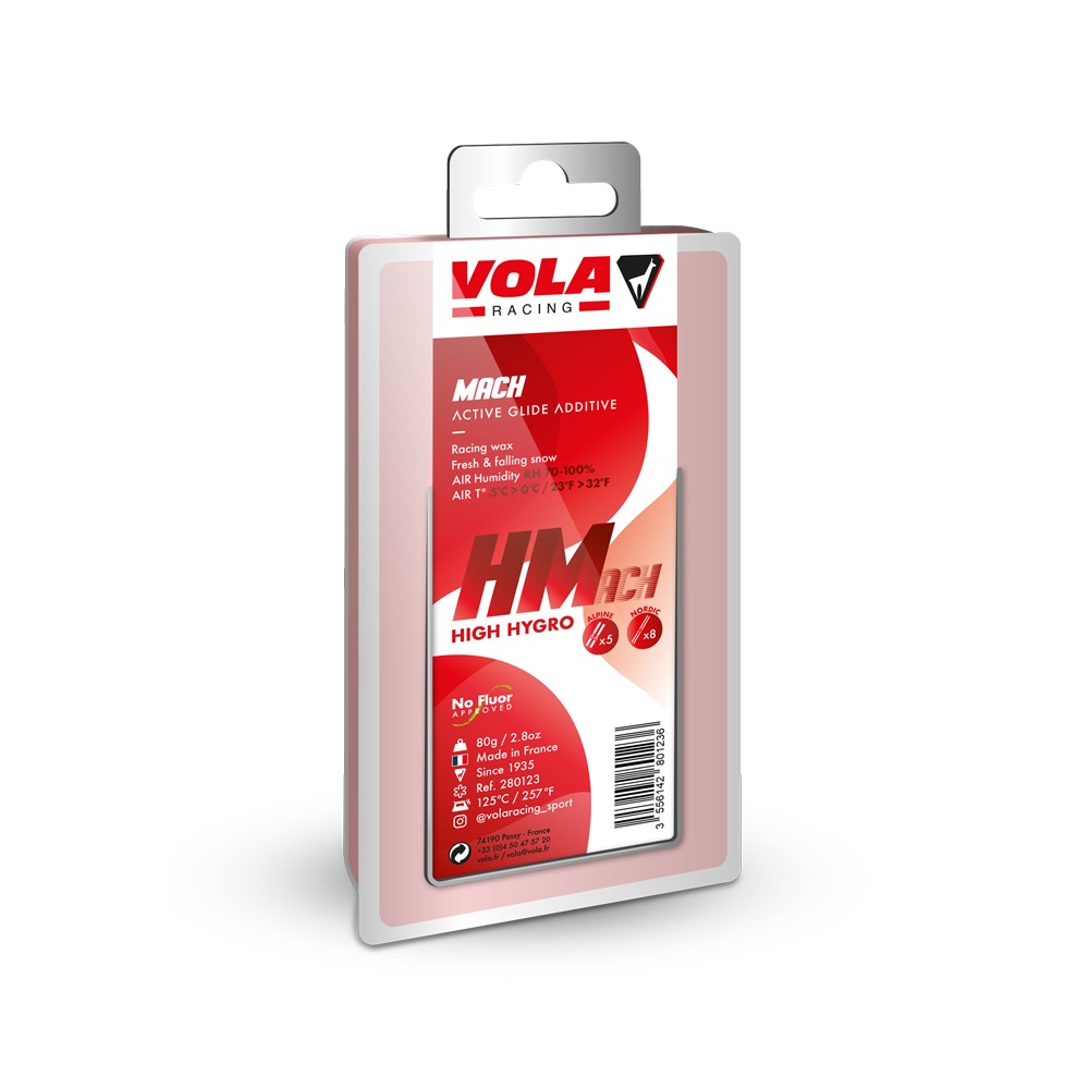 [Vola]HMach 80g Red, 기온 -5~+0, 습도 70% 이상, 고습설 경기용 왁스-280123