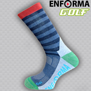 [Enforma]Golf Compression Stripes blue-petrolium L(280~290) 컴프레션 골프양말-41038C2